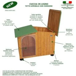 Cuccia In Legno Per Cani Da Esterno Rinforzata Mod. Oasi Verde MADE IN ITALY BB - Barboncino Senza TENDINA 72x60xH53 9 Cuccia In Legno Per Cani Da Esterno Rinforzata Mod. Oasi Verde MADE IN ITALY BB - Barboncino Senza TENDINA 72x60xH53 -Cibi per cani in Italia 33303527 3