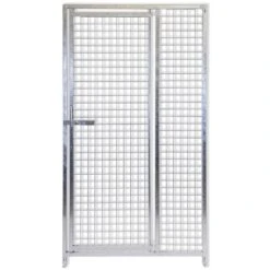 Pannello Con Porta In Rete Per Box Cani Maglia 5x5 Cm Zincatura A Caldo 100xh180 Cm