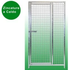Pannello Con Porta In Rete Per Box Cani Maglia 5x5 Cm Zincatura A Caldo 100xh180 Cm -Cibi per cani in Italia 33363467 4