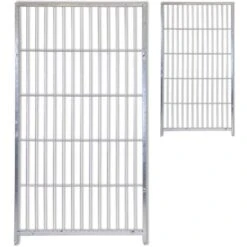 2 Pannelli Semplici In Rete Per Box Cani Con Zincatura Elettrolitica Ciascuno Misura 100xh180 Cm