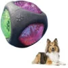 Palla Giocattolo Per Cani Con Luce LED E Squeaker, Palline Per Cani, Giocattolo Per Cani, Palla Da Gioco Per Cani, Bagliore In Colori Cangianti, Realizzata In Gomma Termoplastica