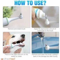 Pulitore Per Tartaro Per Cani Pulitore Per Denti Elettrico Professionale Per Animali Domestici Tartaro Per Macchie Detergente Per Denti Con 4 Testine Cucciolo Ablatore Dentale Cura Kit Di Strumenti Pe -Cibi per cani in Italia 34540793 5