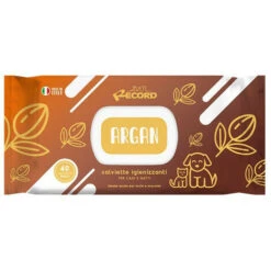 Record Salviette Detergenti Con Antibatterico Per Cani E Gatti 40 Pz Argan