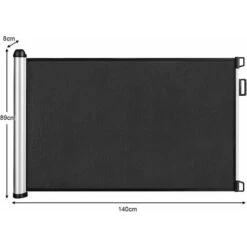 Barriera Di Protezione Avvolgibile Da Scale E Porte, Per Bambini Ed Animali, Estensibile Fino A 130cm (Argento) -Cibi per cani in Italia 34725766 4