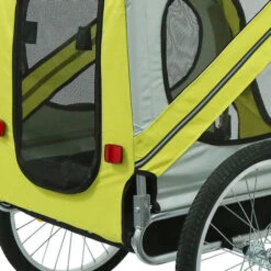 Rimorchio Per Bicicletta Per Cani, Grigio Giallo 137 X 90 X 73cm -Cibi per cani in Italia 35183833 5