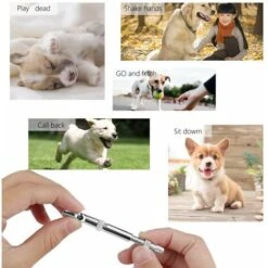 Fischietto Per Smettere Di Abbaiare - Controllo Silenzioso Del Cane Che Abbaia - Repellente Repellente Per Pattuglia Ad Ultrasuoni - Fischietto Deterrente Per L'addestramento D'argento - Addestra Il T -Cibi per cani in Italia 35581883 4