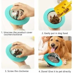 SOEKAVIA Giocattoli Per Cani Palla - Palla Per Cibo Per Cani, Palla Per Tazza Per Cani, Giocattolo Da Masticare, Palla Per Cani Giocattolo Per Animali Domestici (blu) -Cibi per cani in Italia 35905400 3
