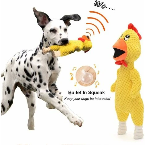 SOEKAVIA Giocattolo Per Cani Giocattolo, Cane Di Peluche, Durevole Peluche Di Velluto A Coste Con Meccanismo Sonoro Cigolante A Forma Di Pollo In Plastica 5 SOEKAVIA Giocattolo Per Cani Giocattolo, Cane Di Peluche, Durevole Peluche Di Velluto A Coste Con Meccanismo Sonoro Cigolante A Forma Di Pollo In Plastica - immagine 3