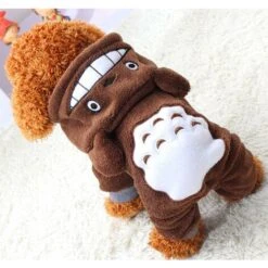 SOEKAVIA Cucciolo Di Cane Vestiti Per Animali Felpa Camicia Calda Cappotto Autunnale Cappotto Per Cani Vestiti Di Moda Tuta, Marrone, L.