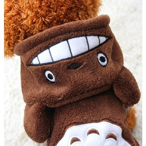 SOEKAVIA Cucciolo Di Cane Vestiti Per Animali Felpa Camicia Calda Cappotto Autunnale Cappotto Per Cani Vestiti Di Moda Tuta, Marrone, L. 4 SOEKAVIA Cucciolo Di Cane Vestiti Per Animali Felpa Camicia Calda Cappotto Autunnale Cappotto Per Cani Vestiti Di Moda Tuta, Marrone, L. - immagine 2