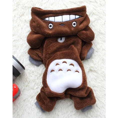 SOEKAVIA Cucciolo Di Cane Vestiti Per Animali Felpa Camicia Calda Cappotto Autunnale Cappotto Per Cani Vestiti Di Moda Tuta, Marrone, L. 6 SOEKAVIA Cucciolo Di Cane Vestiti Per Animali Felpa Camicia Calda Cappotto Autunnale Cappotto Per Cani Vestiti Di Moda Tuta, Marrone, L. - immagine 4