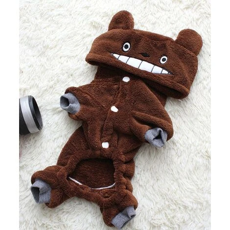 SOEKAVIA Cucciolo Di Cane Vestiti Per Animali Felpa Camicia Calda Cappotto Autunnale Cappotto Per Cani Vestiti Di Moda Tuta, Marrone, L. 7 SOEKAVIA Cucciolo Di Cane Vestiti Per Animali Felpa Camicia Calda Cappotto Autunnale Cappotto Per Cani Vestiti Di Moda Tuta, Marrone, L. - immagine 5