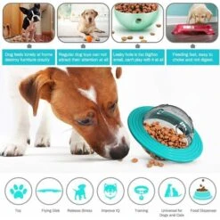 SOEKAVIA Cibo Per Cani Giocattoli Per L'alimentazione Giocattolo Interattivo Per Cani IQ Training Palla Masticabile Per Cani Di Taglia Piccola E Media Gatti (blu) -Cibi per cani in Italia 36034433 3