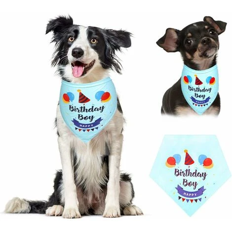 SOEKAVIA Compleanno Gatto Cane Bandane, Bavaglini Triangolari In Cotone Con Colletto, Sciarpa Regolabile, Lavabile E Reversibile, Accessori Per Costumi Per Animali Domestici 4 SOEKAVIA Compleanno Gatto Cane Bandane, Bavaglini Triangolari In Cotone Con Colletto, Sciarpa Regolabile, Lavabile E Reversibile, Accessori Per Costumi Per Animali Domestici - immagine 2