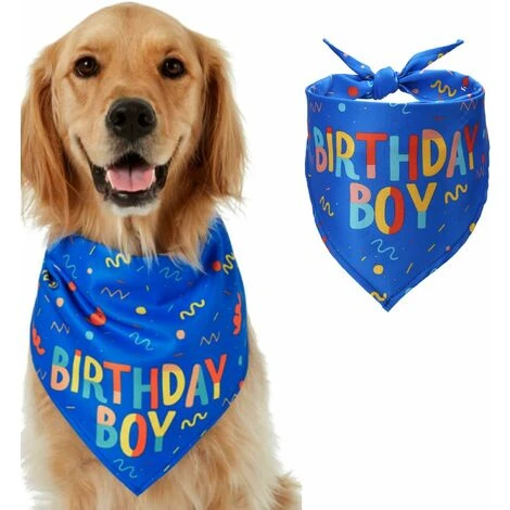 SOEKAVIA Bandana Per Cani Per Compleanno, Sciarpe Regolabili Per Cani E Gatti Sciarpe Triangolari Per Animali Domestici Bavaglini Piccoli, Medi E Grandi (blu) 3 SOEKAVIA Bandana Per Cani Per Compleanno, Sciarpe Regolabili Per Cani E Gatti Sciarpe Triangolari Per Animali Domestici Bavaglini Piccoli, Medi E Grandi (blu)