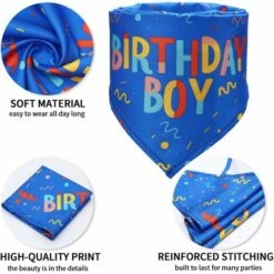 SOEKAVIA Bandana Per Cani Per Compleanno, Sciarpe Regolabili Per Cani E Gatti Sciarpe Triangolari Per Animali Domestici Bavaglini Piccoli, Medi E Grandi (blu) 9 SOEKAVIA Bandana Per Cani Per Compleanno, Sciarpe Regolabili Per Cani E Gatti Sciarpe Triangolari Per Animali Domestici Bavaglini Piccoli, Medi E Grandi (blu) -Cibi per cani in Italia 36224165 3