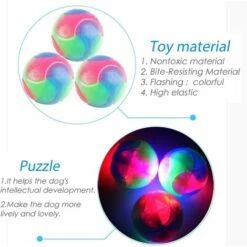 SOEKAVIA 2 Pezzi Grande Palla Giocattolo Per Cane E Gatto, Palle Luminose Per Cani, Palla Gonfiabile A LED Per Animali Domestici Palle Per Gatti Giocattoli Divertenti Per Golden Retriever, Labrador, C -Cibi per cani in Italia 36224176 4