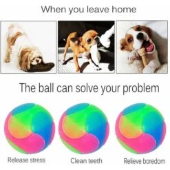 SOEKAVIA 2 Pezzi Grande Palla Giocattolo Per Cane E Gatto, Palle Luminose Per Cani, Palla Gonfiabile A LED Per Animali Domestici Palle Per Gatti Giocattoli Divertenti Per Golden Retriever, Labrador, C -Cibi per cani in Italia 36224176 5