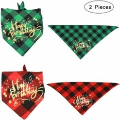 SOEKAVIA Bandana Triangolare Per Cani, 2 Pezzi Bavaglini Per Bandana Triangolare Per Cani, Bandana Di Compleanno Per Cani, Per Cani, Gatti E Animali Domestici, Accessori Per Feste Di Compleanno (rosso -Cibi per cani in Italia 36224177 2