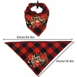 SOEKAVIA Bandana Triangolare Per Cani, 2 Pezzi Bavaglini Per Bandana Triangolare Per Cani, Bandana Di Compleanno Per Cani, Per Cani, Gatti E Animali Domestici, Accessori Per Feste Di Compleanno (rosso -Cibi per cani in Italia 36224177 3