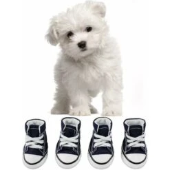 SOEKAVIA Cucciolo Di Cane Da Compagnia Scarpe Sportive Da Esterno In Tela Antiscivolo Scarpe Da Ginnastica Stivali Scarpe Sportive, Suola In Gomma + Tessuto Interno In Morbido Cotone (n. 2)