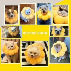 SOEKAVIA Collare Elisabettiano 1 Pezzo, Collare Per Gatti, Traspirante, Bordo Morbido, Collare Protettivo Regolabile, Collare Per Cani Disegnato, Girasole, S. -Cibi per cani in Italia 36224434 4