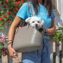 Ferplast WITH ME PRO Borsa Con Rete Protettiva Per Il Trasporto Di Cani Di Piccola Taglia O Coniglietti. Variante WITH-ME PRO - Misure: 21.5 X 43.5 X H 27 Cm - Tortora -Cibi per cani in Italia 36245671 3