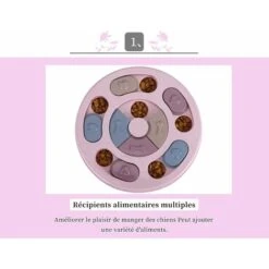 SOEKAVIA Puzzle Per Cani, Giocattolo Distributore Di Cibo Per Cani, Giocattolo Interattivo Per Cani Di Lunga Durata, Giocattolo Per L'addestramento Del QI Canino, Miglioramento Del QI (rosa) -Cibi per cani in Italia 36248703 3