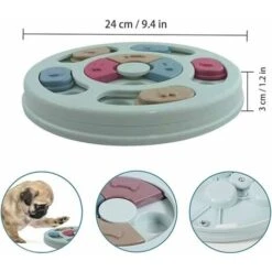 SOEKAVIA Giocattoli Puzzle Per Cani Alimentatore Puzzle Lento Con Alimentatore Puzzle Antiscivolo Per Cani Giochi Puzzle Lenti Per Migliorare Il QI Del Cucciolo (blu) -Cibi per cani in Italia 36248704 2