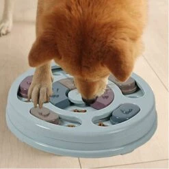 SOEKAVIA Giocattoli Puzzle Per Cani Alimentatore Puzzle Lento Con Alimentatore Puzzle Antiscivolo Per Cani Giochi Puzzle Lenti Per Migliorare Il QI Del Cucciolo (blu) -Cibi per cani in Italia 36248704 5