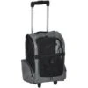 PawHut Trasportino Zaino Per Cani E Gatti Con Tasche Laterali, Maniglia Telescopica E Ruote, 42x25x55cm, Grigio -Cibi per cani in Italia 36286567 1