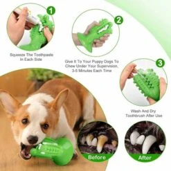 SOEKAVIA Spazzolino Da Denti Per Cani, Giocattolo Da Masticare Interattivo, Spazzolino Da Denti Per Cani In Gomma Naturale Rimuove In Modo Sicuro L'alitosi -Cibi per cani in Italia 36373521 2