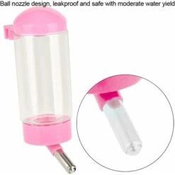 SOEKAVIA Mangiatoia Automatica Per Gatti Cane Da Appendere Bottiglia D'acqua Per Animali Domestici Ugello A Sfera Per Bottiglia D'acqua Per Animali Domestici Automatico A Prova Di Perdite (rosa) -Cibi per cani in Italia 36373809 2