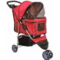 Bc-elec - 5663-0015Ared Passeggino Per Animali Con 3 Ruote, Colore Rosso