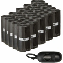 Sacchetti Igienici Per Bisogni Escrementi Per Cani Cane Animali Domestici Bustine Raccolta Cacca Deiezioni Sacco Extra Spesso Resistente Con Dispenser E Clip Per Guinzaglio Colore Nero (900 Unità) -Cibi per cani in Italia 37336315 2