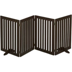 Relaxdays Cancelletto Per Bambini, Barriera Per Cani E Neonati, Recinzione Scale, Cancellino HxL: 70 X 206 Cm, Marrone