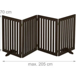 Relaxdays Cancelletto Per Bambini, Barriera Per Cani E Neonati, Recinzione Scale, Cancellino HxL: 70 X 206 Cm, Marrone -Cibi per cani in Italia 39770165 4