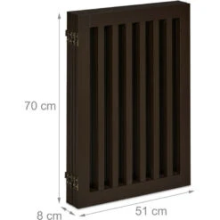 Relaxdays Cancelletto Per Bambini, Barriera Per Cani E Neonati, Recinzione Scale, Cancellino HxL: 70 X 206 Cm, Marrone -Cibi per cani in Italia 39770165 5