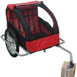 Bc-elec - 5664-0001A Rimorchio Passeggino/jogger Per Bici 2 In 1 Per Due Bambini, Di Colore Rosso/nero 9 Bc-elec - 5664-0001A Rimorchio Passeggino/jogger Per Bici 2 In 1 Per Due Bambini, Di Colore Rosso/nero -Cibi per cani in Italia 3977711 3
