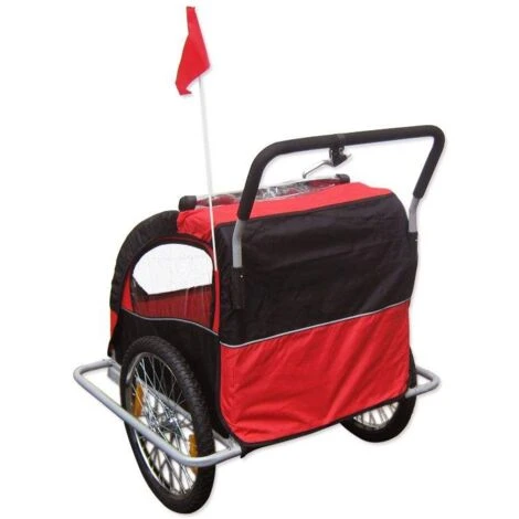 Bc-elec - 5664-0001A Rimorchio Passeggino/jogger Per Bici 2 In 1 Per Due Bambini, Di Colore Rosso/nero 7 Bc-elec - 5664-0001A Rimorchio Passeggino/jogger Per Bici 2 In 1 Per Due Bambini, Di Colore Rosso/nero - immagine 5