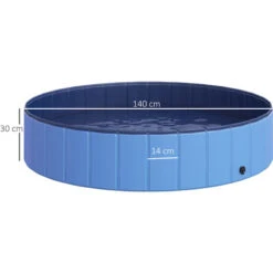 PawHut Piscina Pieghevole Per Cani In PVC, Azzurro, Ø140x30cm -Cibi per cani in Italia 3993879 3