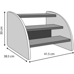 Scalino Per Cani Karpi 41,5x38,5x30 Cm Grigio FLAMINGO -Cibi per cani in Italia 40105137 3