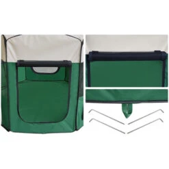 Recinto Staccabile Staccabile Per Animali Domestici Rotondo A Otto Lati - Verde -Cibi per cani in Italia 40390159 3