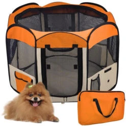 Recinzione Staccabile Staccabile Per Animali Domestici Rotonda Otto Lati-arancione -Cibi per cani in Italia 40391154 5