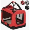 Trasportino Auto Cani E Gatti Piccola Taglia Pieghevole Morbido 48x31,5x36cm Oliver S Colore: Rosso -Cibi per cani in Italia 40467602 1