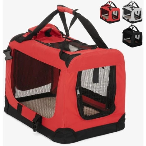 Trasportino Auto Cani E Gatti Piccola Taglia Pieghevole Morbido 48x31,5x36cm Oliver S Colore: Rosso 3 Trasportino Auto Cani E Gatti Piccola Taglia Pieghevole Morbido 48x31,5x36cm Oliver S Colore: Rosso