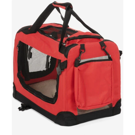 Trasportino Auto Cani E Gatti Piccola Taglia Pieghevole Morbido 48x31,5x36cm Oliver S Colore: Rosso 7 Trasportino Auto Cani E Gatti Piccola Taglia Pieghevole Morbido 48x31,5x36cm Oliver S Colore: Rosso - immagine 5