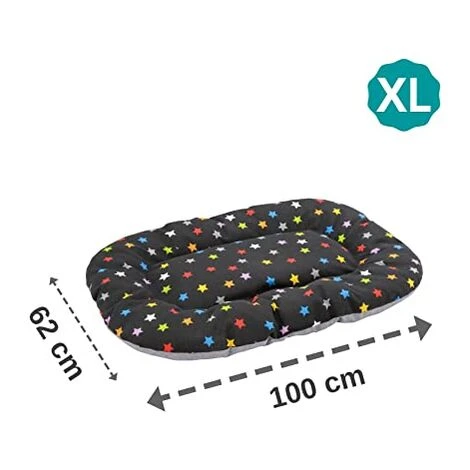 Baroni Home Cuscino Per Cani E Gatti Tessuto, Lavabile, Cuccia Taglia XL 62x100x9 Cm - Grigio E Stelle - Ovale 7 Baroni Home Cuscino Per Cani E Gatti Tessuto, Lavabile, Cuccia Taglia XL 62x100x9 Cm - Grigio E Stelle - Ovale - immagine 5