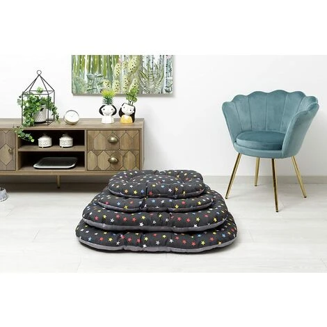 Baroni Home Cuscino Per Cani E Gatti Tessuto, Lavabile, Cuccia Taglia S 40x60x7 Cm - Grigio E Stelle 6 Baroni Home Cuscino Per Cani E Gatti Tessuto, Lavabile, Cuccia Taglia S 40x60x7 Cm - Grigio E Stelle - immagine 4