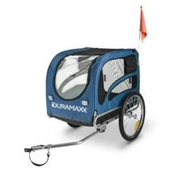 DURAMAXX King Rex Rimorchio BiciclettaPorta Cani Per 250 L 40 Kg Nero-Blu -Cibi per cani in Italia 42753519 5